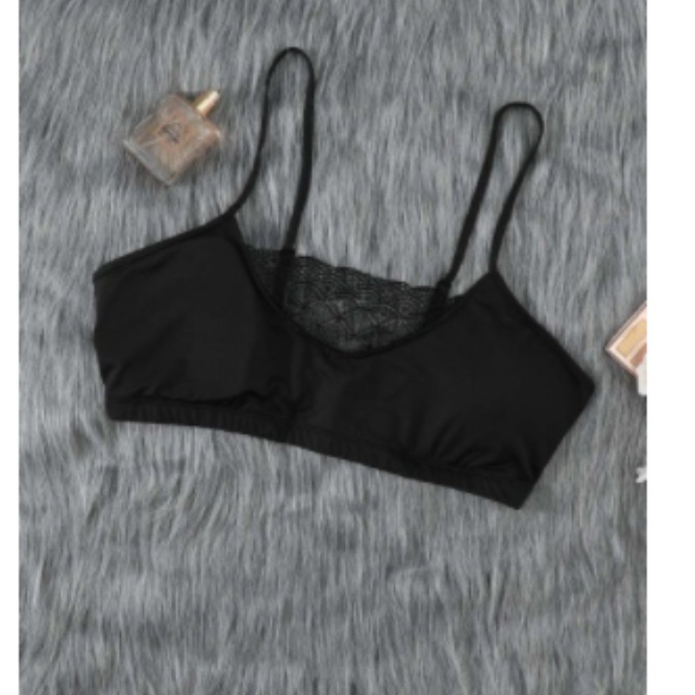 Black Lace Solid Color Plus Size Bra 4X - Picture 2 of 5